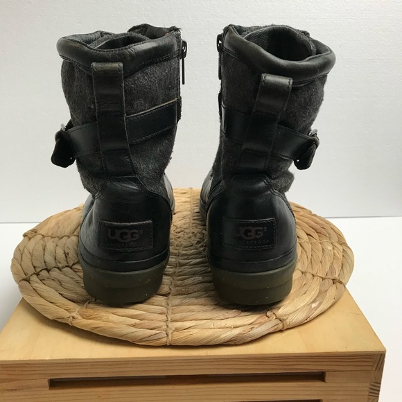 Ugg Kesey Waterproof Lace Up Boot Black 8.5 - Picture 4 of 12
